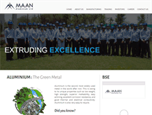 Tablet Screenshot of maanaluminium.com